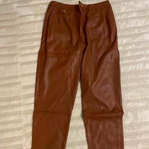 Faux, leather pants